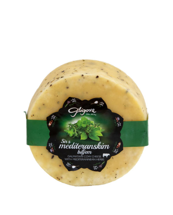Cow milk cheese with Mediterranean herbs Gligora